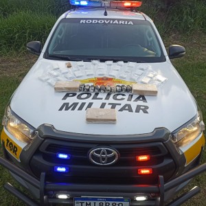 TOR da Polícia Militar Rodoviária prende boliviano com cocaína e dry na bagagem